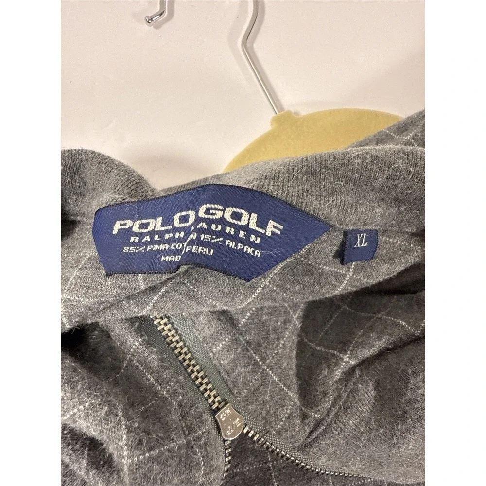 Polo Golf Ralph Lauren 1/4 Zip Shirt Men's Large‎ L/S Gray Cotton XL K1